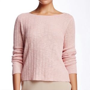 EILEEN FISHER Cotton Boatneck Sweater In Primrose Size Medium